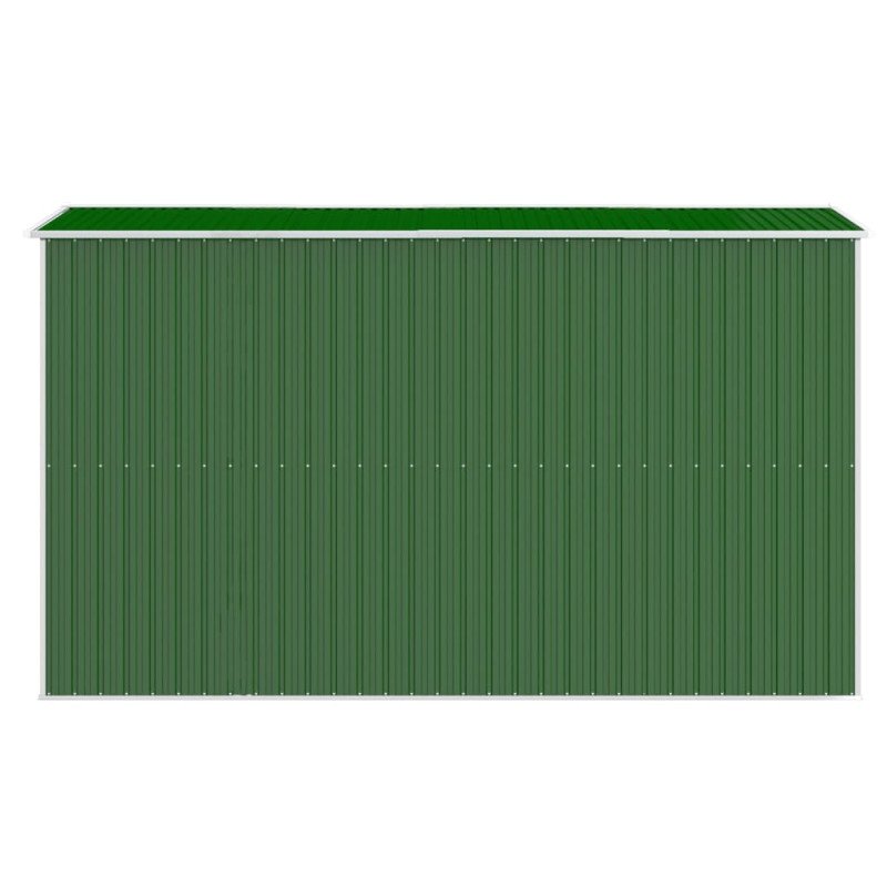 vidaXL Záhradná kôlňa zelená 192x357x223 cm pozinkovaná oceľ