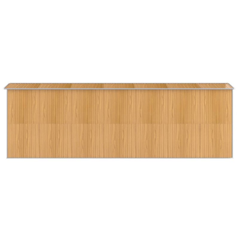 vidaXL Záhradná kôlňa bledohnedá 192x606x223 cm pozinkovaná oceľ