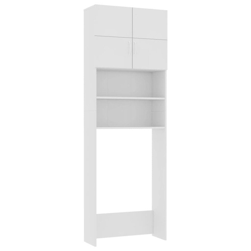 vidaXL Skrinka na práčku, biela 64x25,5x190 cm, kompozitné drevo