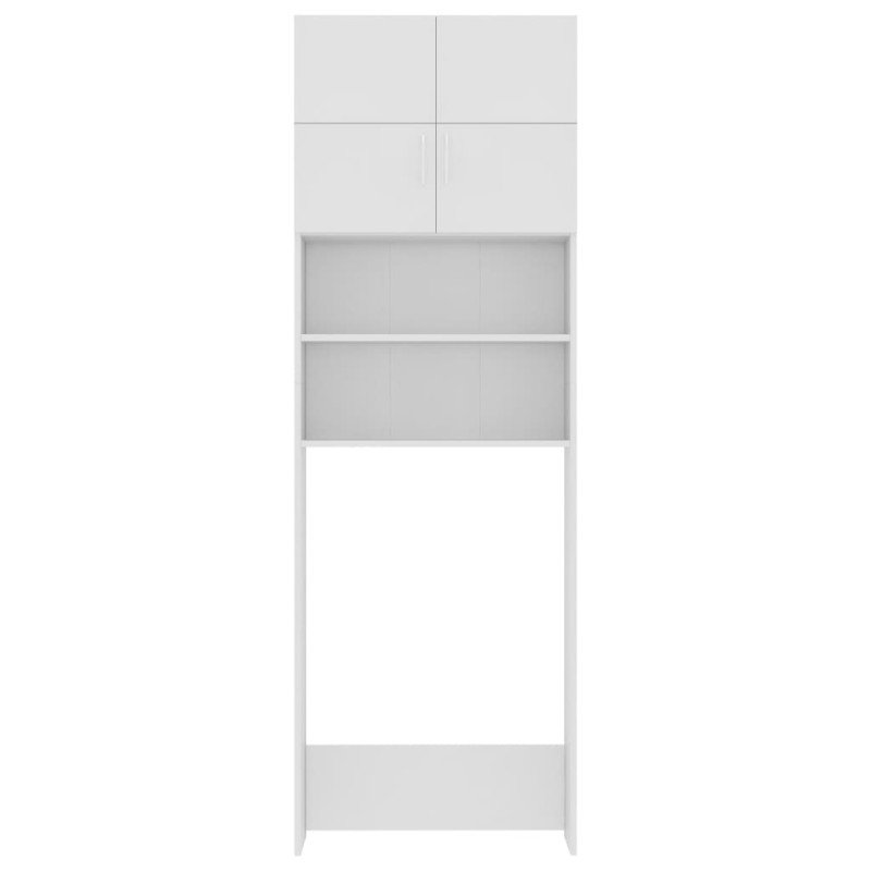 vidaXL Skrinka na práčku, biela 64x25,5x190 cm, kompozitné drevo