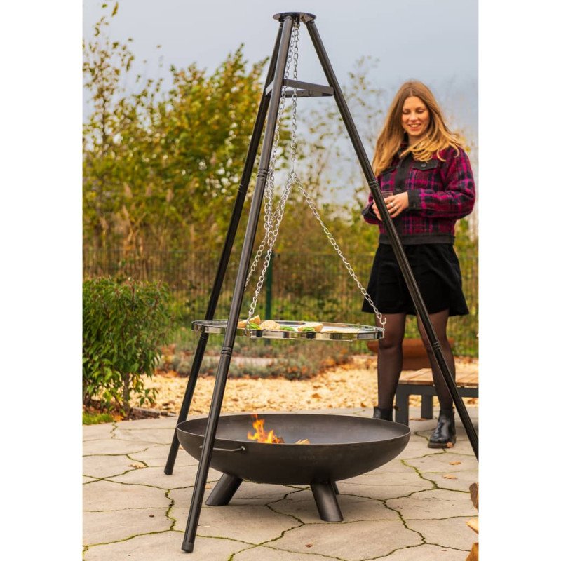 RedFire Grilovacia trojnožka, čierna 172 cm BBQ TRIPOD 