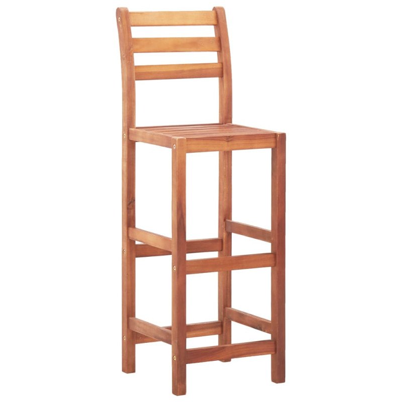 vidaXL Barové stoličky 4 ks, akáciový masív