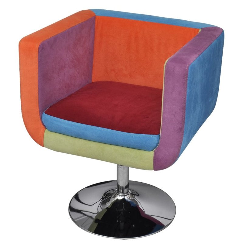 vidaXL Kreslo v tvare kocky, patchwork, látka 