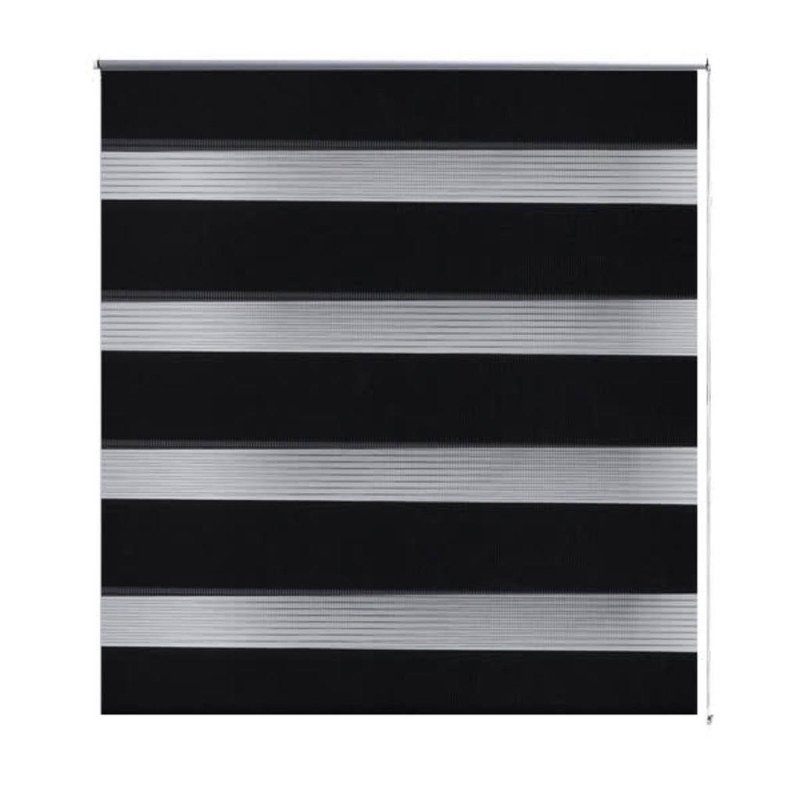 Roleta vzor zebra, 70 x 120 cm, čierna