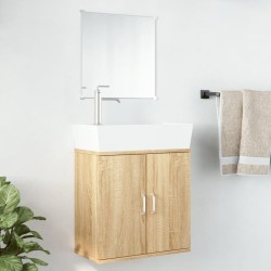   vidaXL 2-dielna sada kúpeľňového nábytku dubová kompozitné drevo