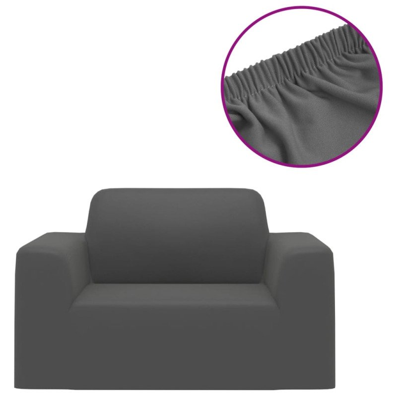 vidaXL Naťahovací poťah na pohovku antracitový polyester Jersey