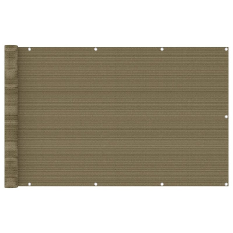 vidaXL Balkónová markíza sivohnedá 120x400 cm HDPE