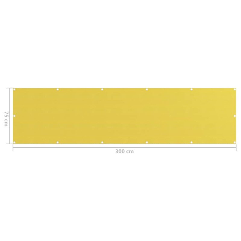 vidaXL Balkónová markíza žltá 75x300 cm HDPE