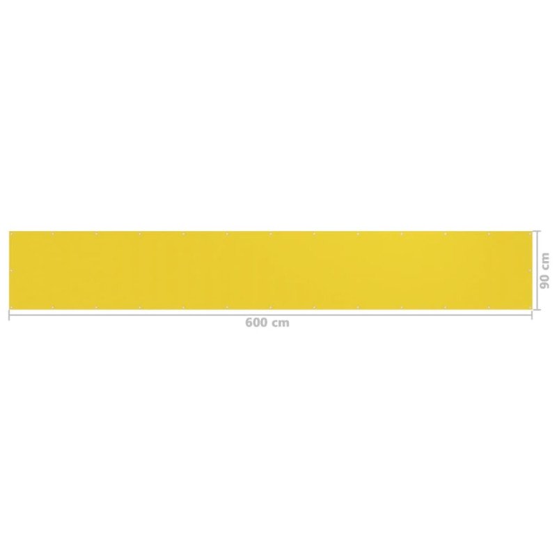 vidaXL Balkónová markíza žltá 90x600 cm HDPE