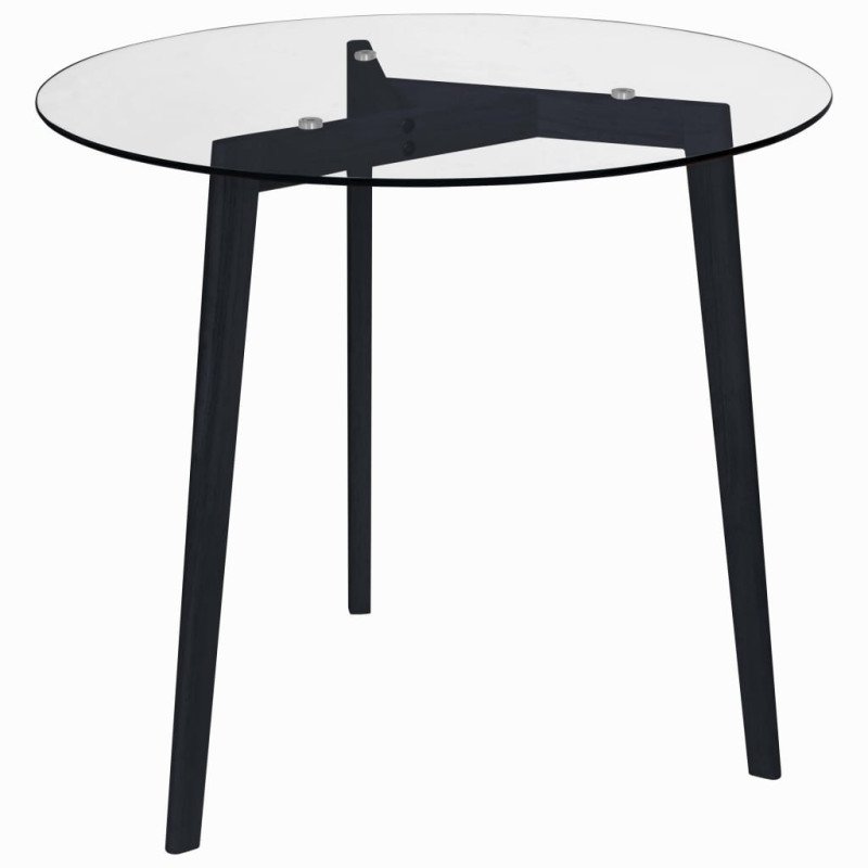 vidaXL Jedálenský stôl priehľadný 80 cm tvrdené sklo