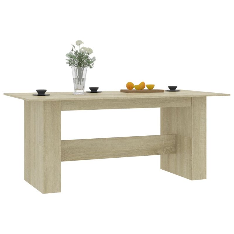 vidaXL Jedálenský stôl farba dubu sonoma 180x90x76 cm drevotrieska