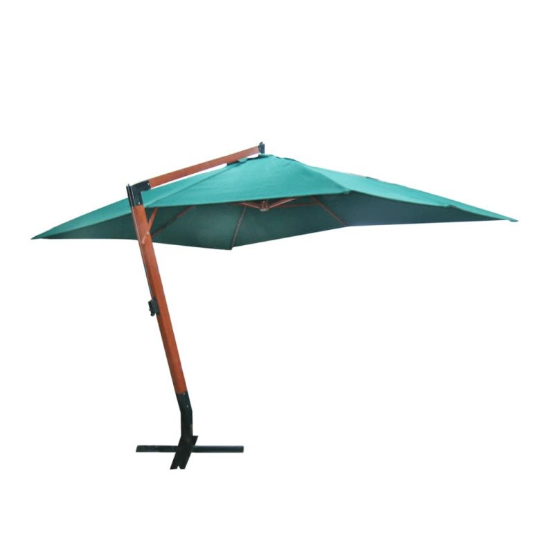 vidaXL Zelený závesný slnečník Melia 300 x 400 cm