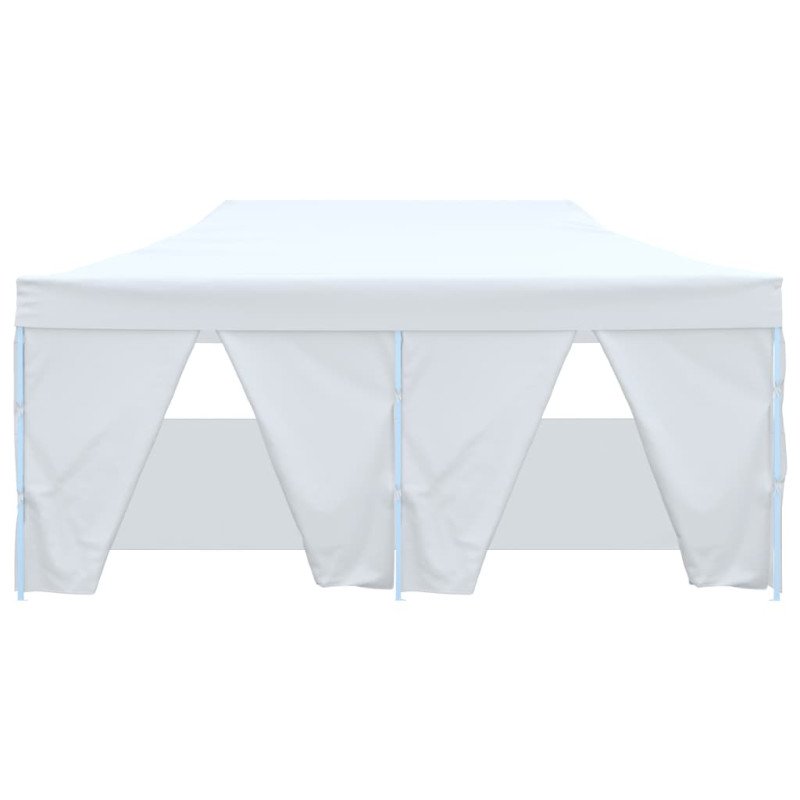 vidaXL Profesionálny skladací párty stan+4 steny 3x6 m, oceľ, biely