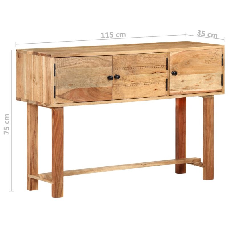 vidaXL Komoda 115x35x75 cm masívne akáciové drevo
