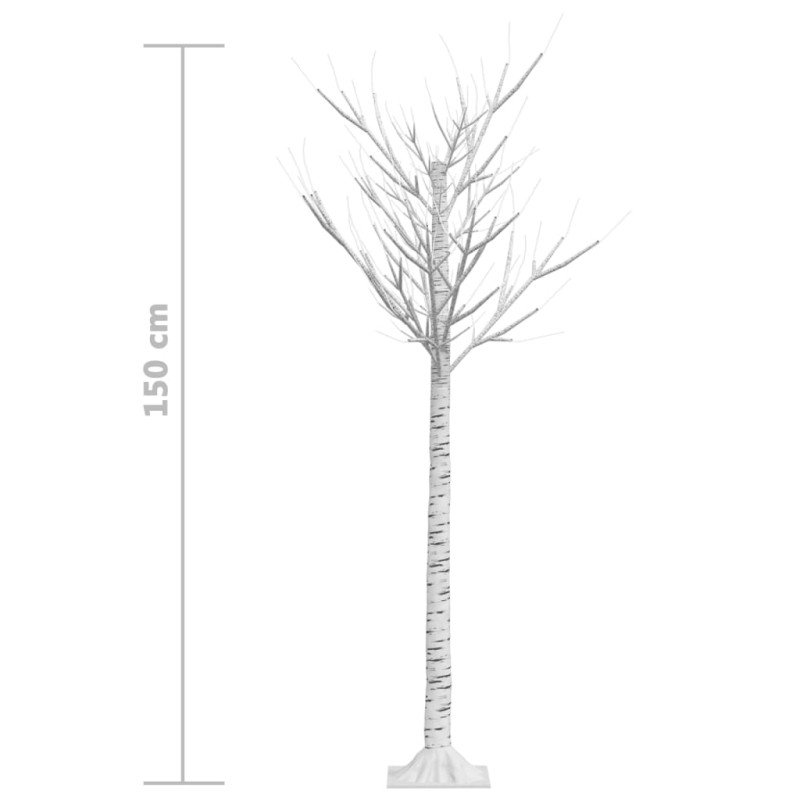 vidaXL Vianočný stromček/vŕba 140 LED 1,5 m, farebná, dovnútra/von