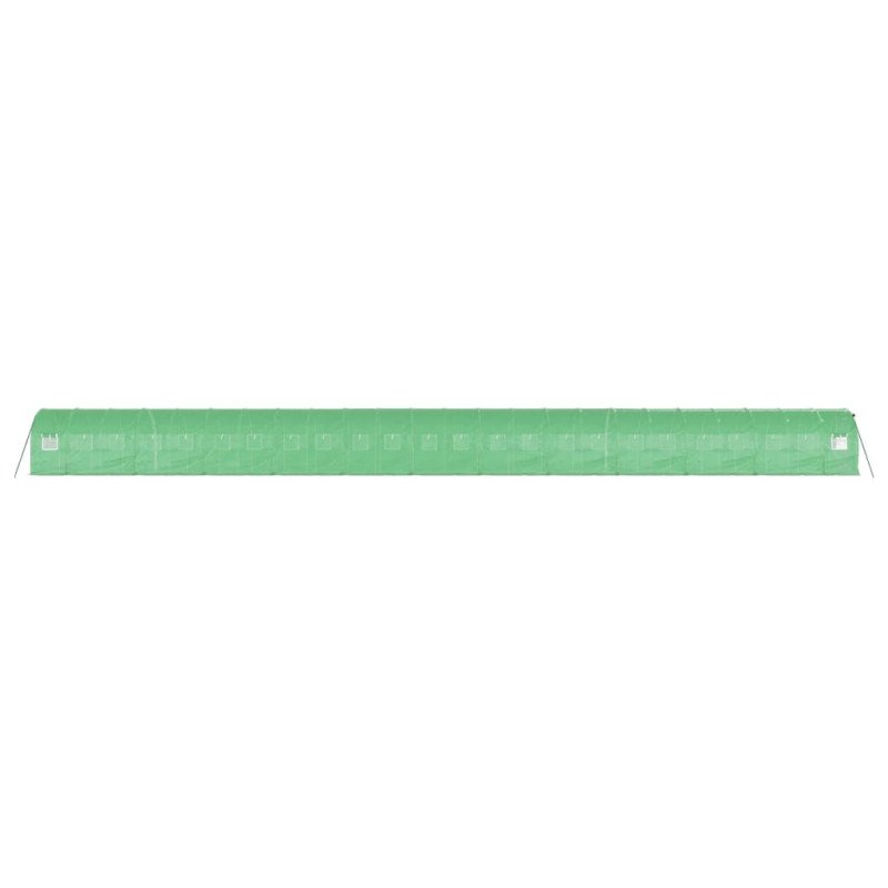vidaXL Fóliovník s oceľovým rámom zelený 48 m² 24x2x2 m
