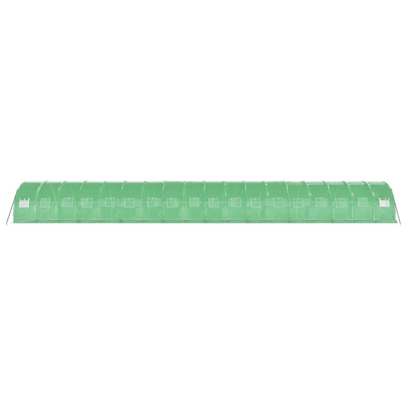 vidaXL Fóliovník s oceľovým rámom zelený 54 m² 18x3x2 m