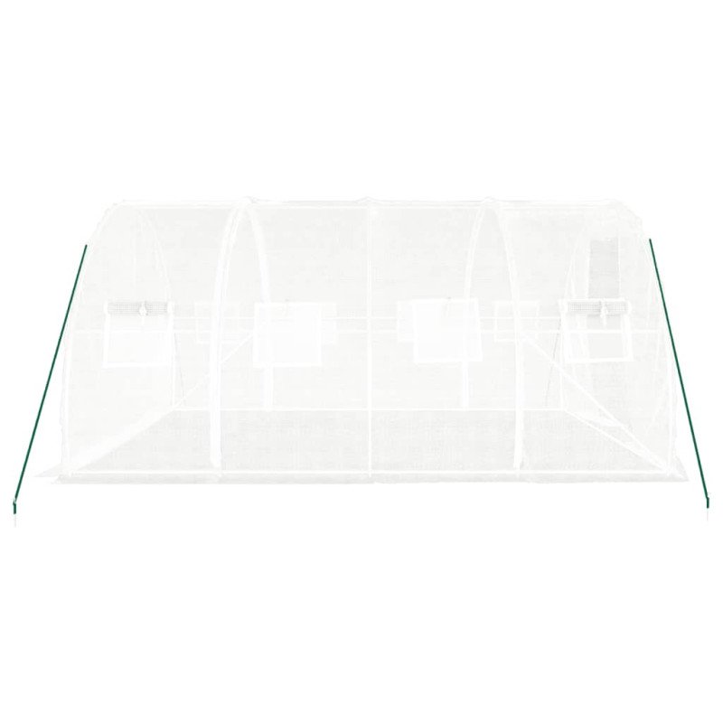 vidaXL Fóliovník s oceľovým rámom biely 12 m² 4x3x2 m