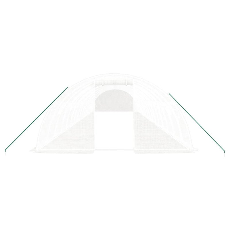 vidaXL Fóliovník s oceľovým rámom biely 64 m² 16x4x2 m