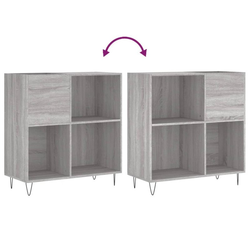 vidaXL Skrinka na platne sivá sonoma 84,5x38x48 cm kompozitné drevo