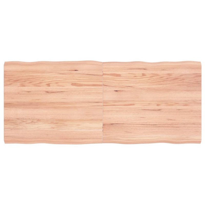 vidaXL Stolová doska svetlohnedá 140x60x(2-4)cm ošetrený masív hrany