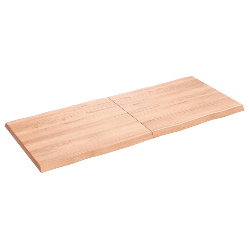 vidaXL Stolová doska svetlohnedá 140x60x(2-4)cm ošetrený masív hrany