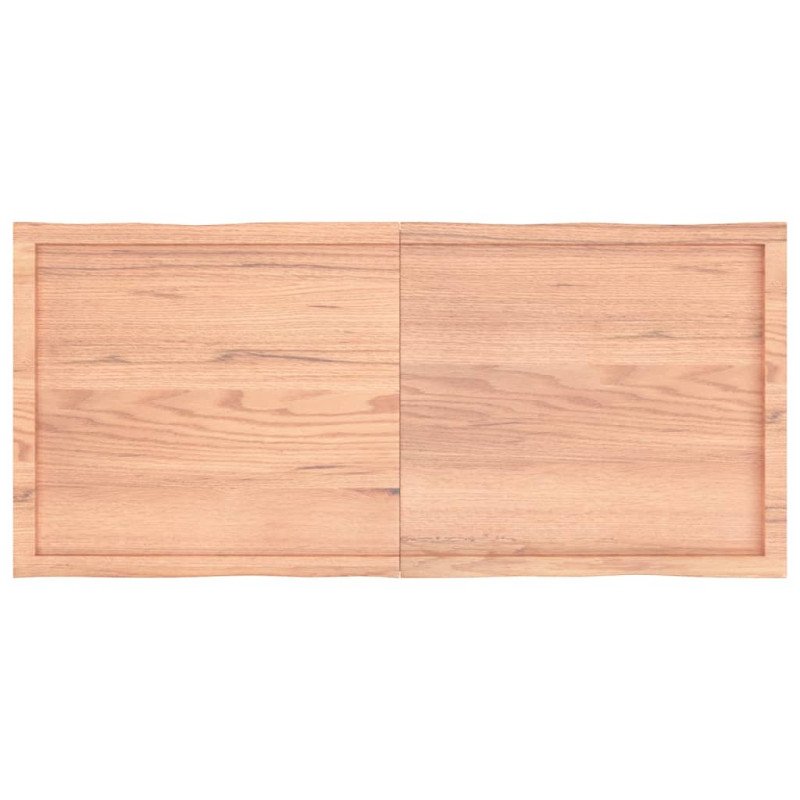 vidaXL Stolová doska svetlohnedá 140x60x(2-4)cm ošetrený masív hrany