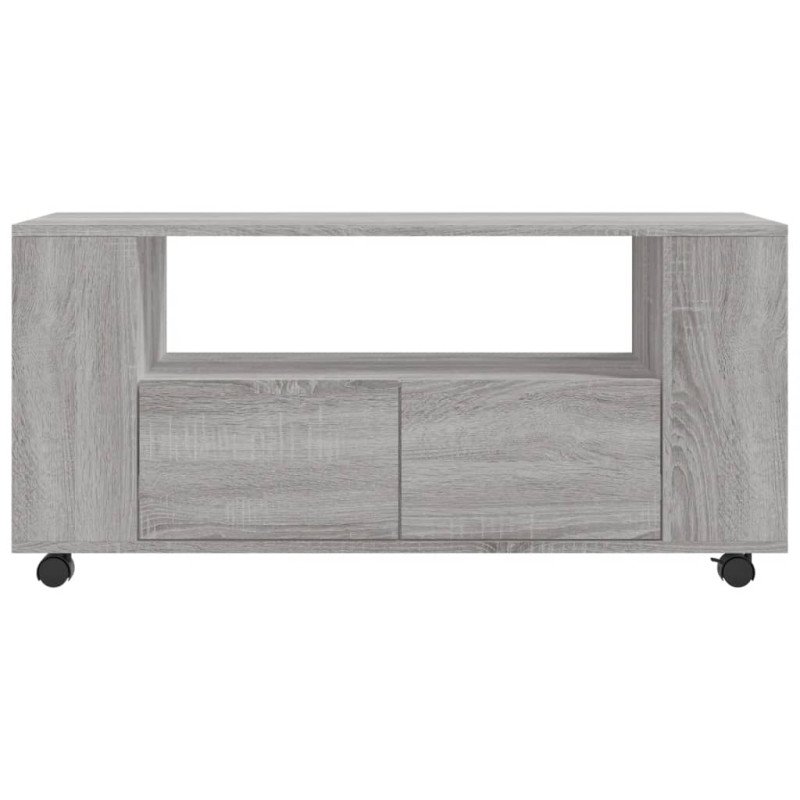 vidaXL TV skrinka sivý dub sonoma 102x34,5x43 cm kompozitné drevo