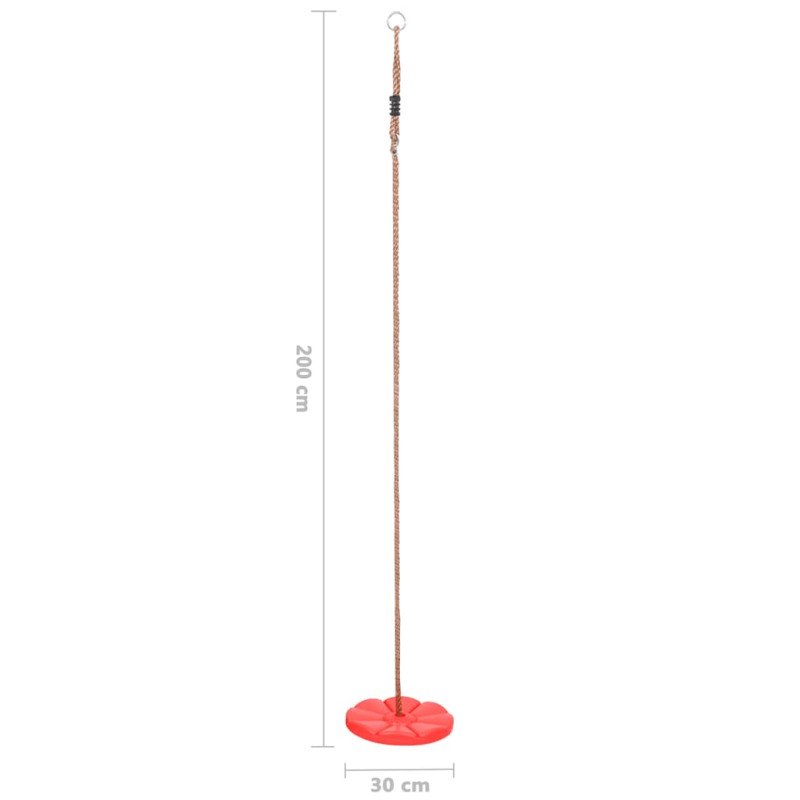 vidaXL Tanierová hojdačka 200 cm červená