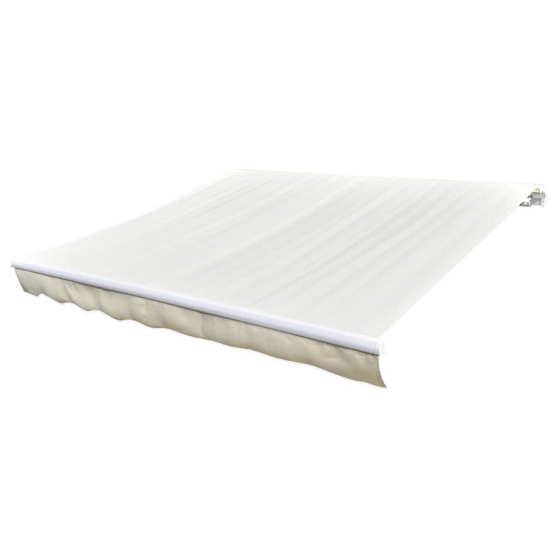 vidaXL Tieniaca plachta na markízu, plátená, krémová 450x300 cm 