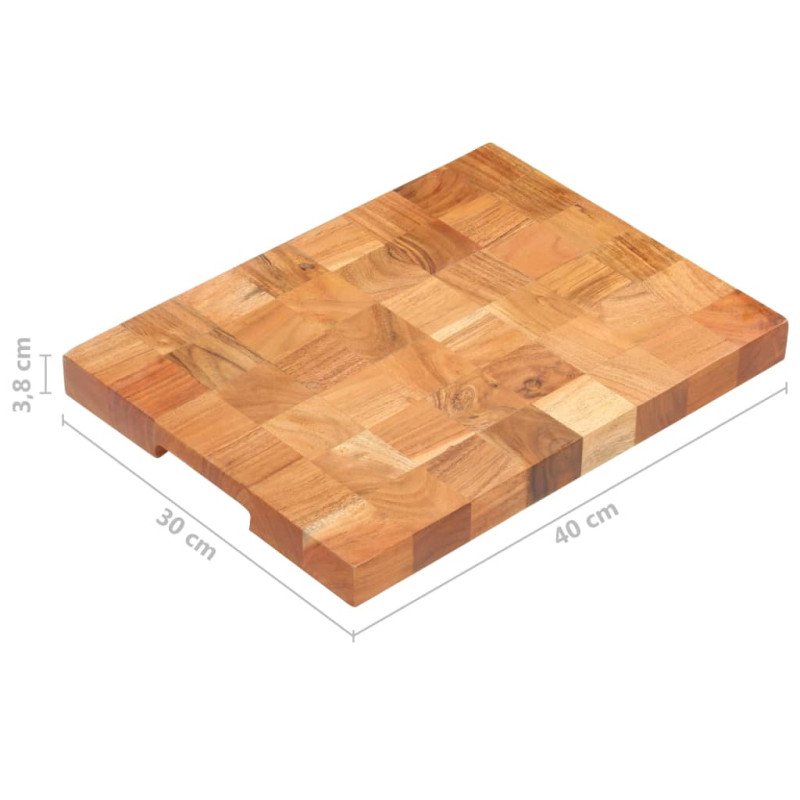 vidaXL Doska na krájanie 40x30x3,8 cm masívne akáciové drevo