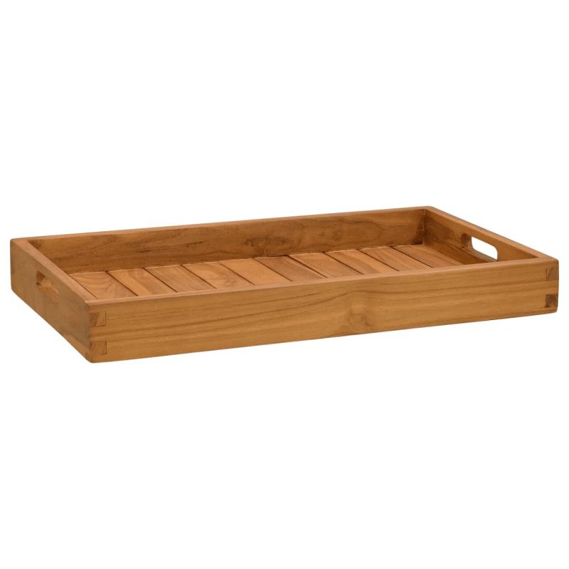 vidaXL Servírovací podnos 60x35 cm masívne tíkové drevo