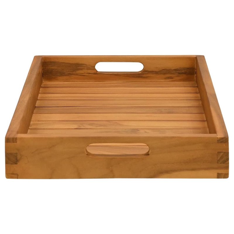 vidaXL Servírovací podnos 60x35 cm masívne tíkové drevo