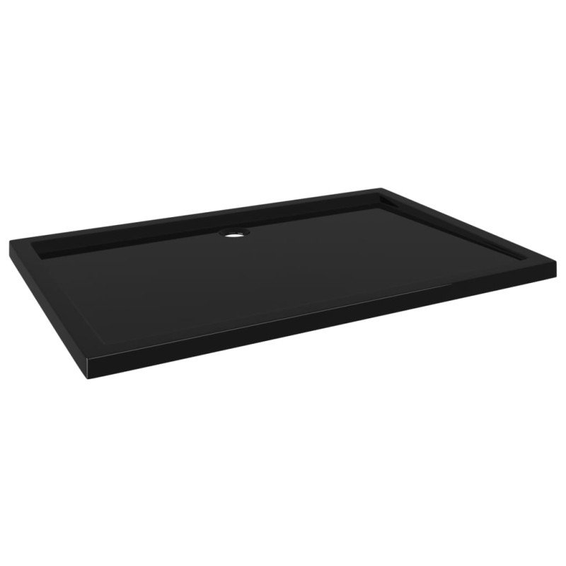 vidaXL Obdĺžniková sprchová vanička z ABS čierna 80x120 cm