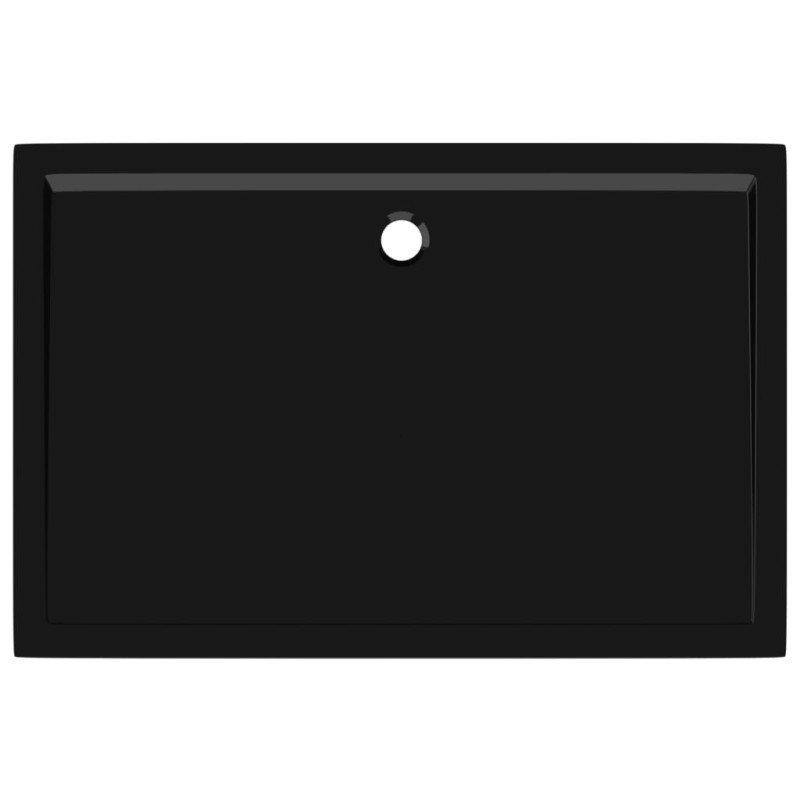 vidaXL Obdĺžniková sprchová vanička z ABS čierna 80x120 cm