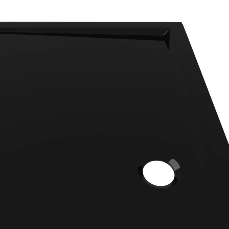vidaXL Obdĺžniková sprchová vanička z ABS čierna 80x120 cm
