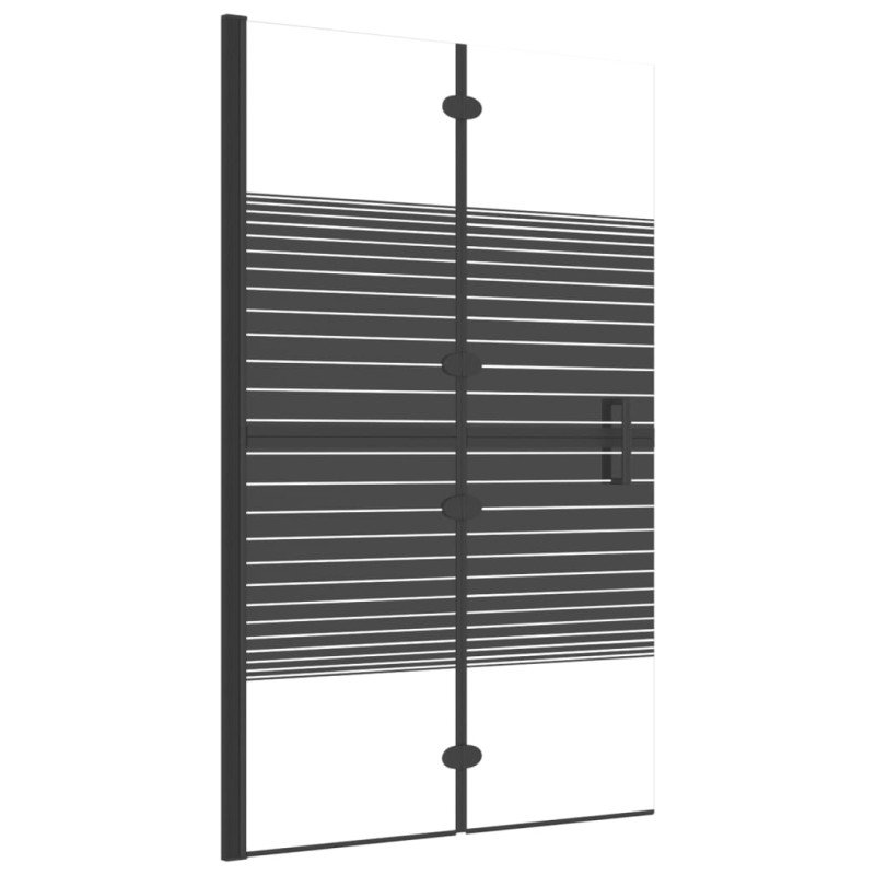 vidaXL Skladací sprchový kút ESG 80x140 cm čierny
