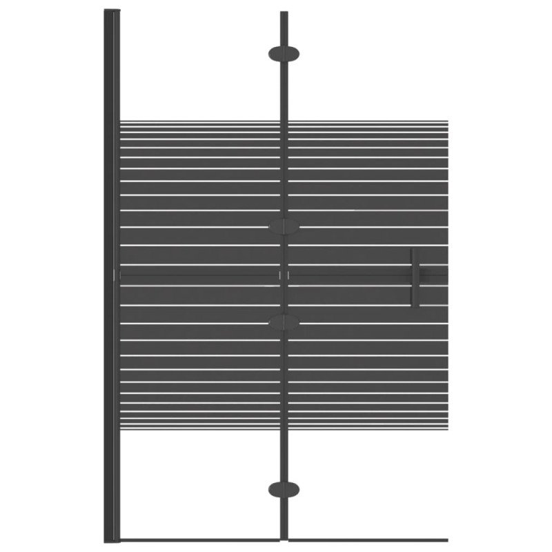 vidaXL Skladací sprchový kút ESG 80x140 cm čierny