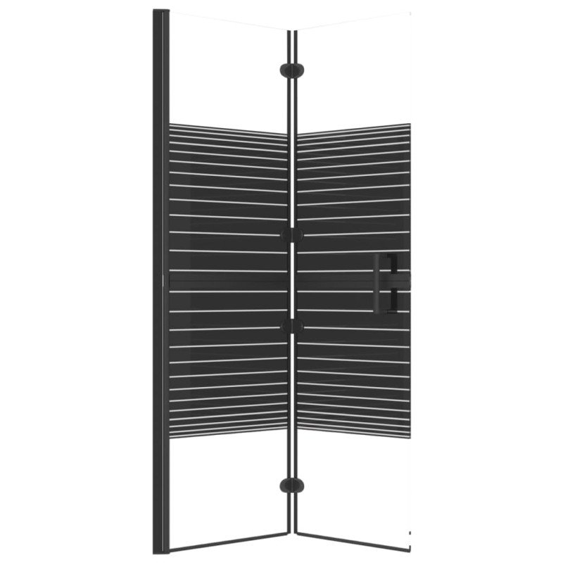 vidaXL Skladací sprchový kút ESG 80x140 cm čierny
