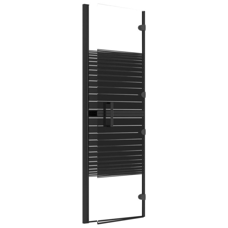 vidaXL Skladací sprchový kút ESG 80x140 cm čierny