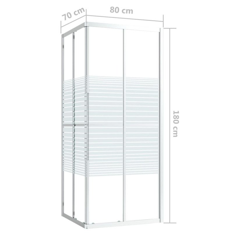 vidaXL Sprchový kút ESG 80x70x180 cm