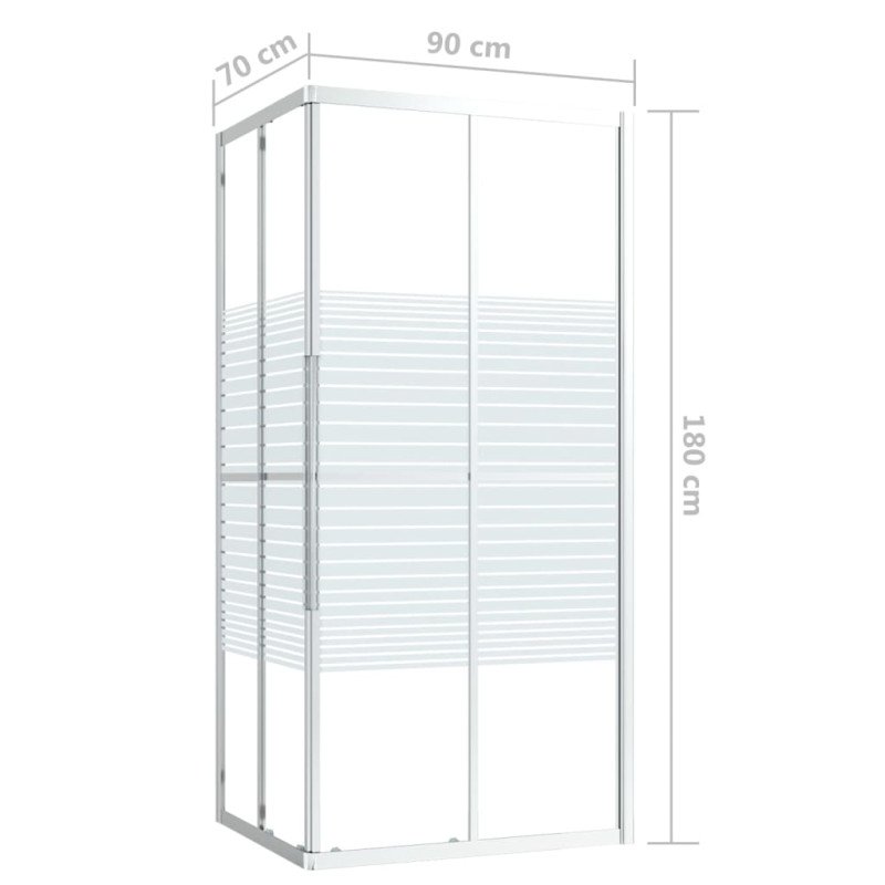 vidaXL Sprchový kút ESG 90x70x180 cm