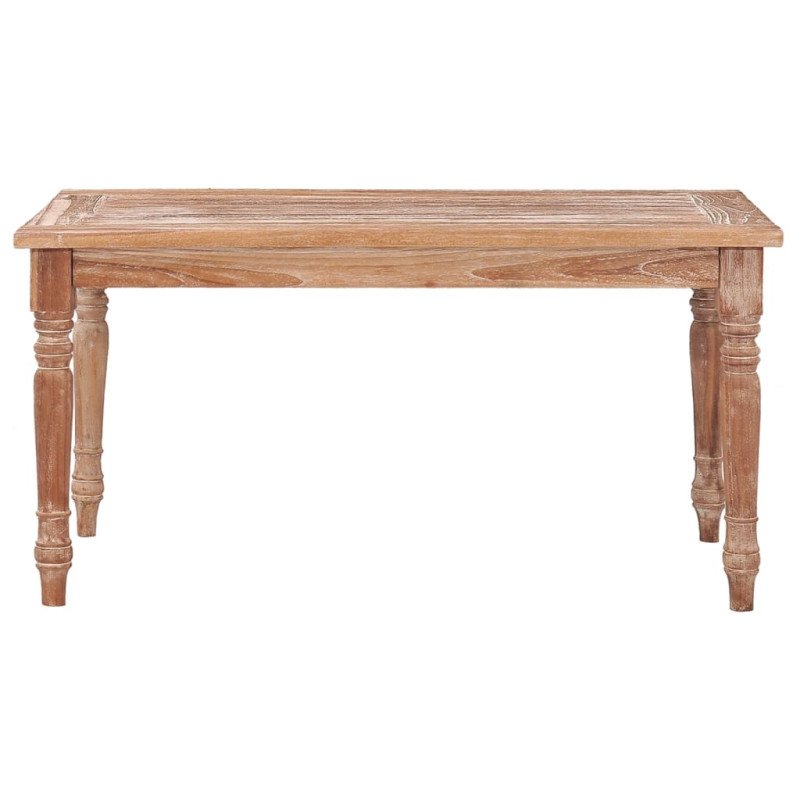 vidaXL Konferenčný stolík Batavia s bielou ošúchanou úpravou 90x50x45 cm tíkový masív