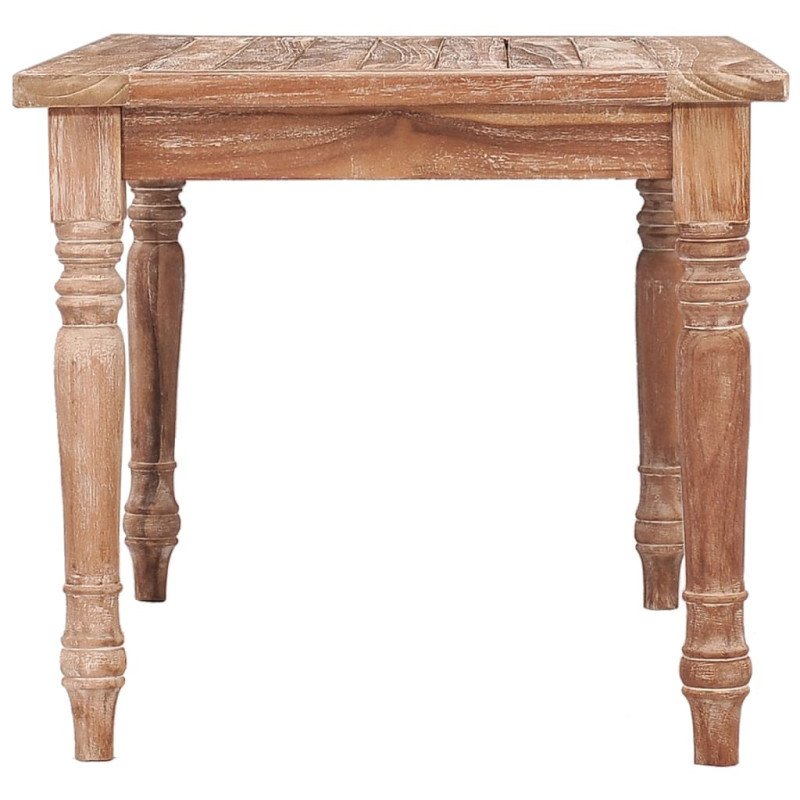 vidaXL Konferenčný stolík Batavia s bielou ošúchanou úpravou 90x50x45 cm tíkový masív