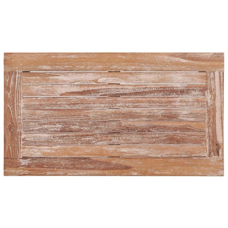 vidaXL Konferenčný stolík Batavia s bielou ošúchanou úpravou 90x50x45 cm tíkový masív