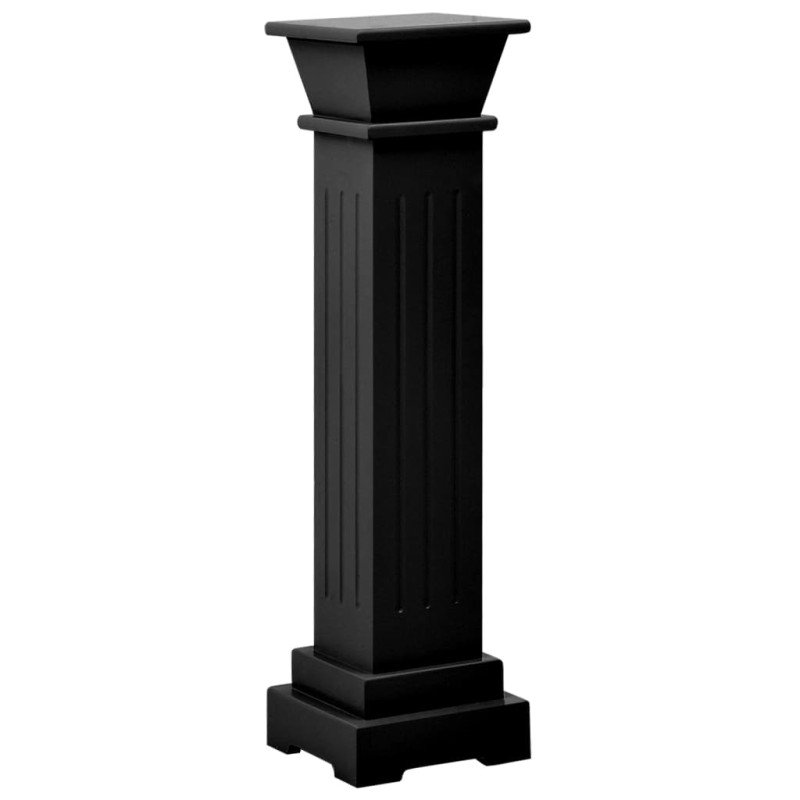 vidaXL Štvorcový stĺpový stojan na rastliny čierny 17x17x66 cm MDF