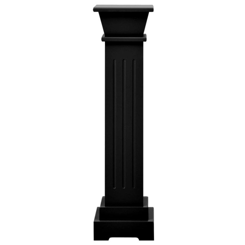 vidaXL Štvorcový stĺpový stojan na rastliny čierny 17x17x66 cm MDF