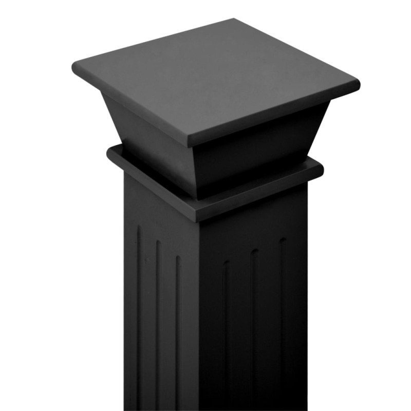 vidaXL Štvorcový stĺpový stojan na rastliny čierny 17x17x66 cm MDF