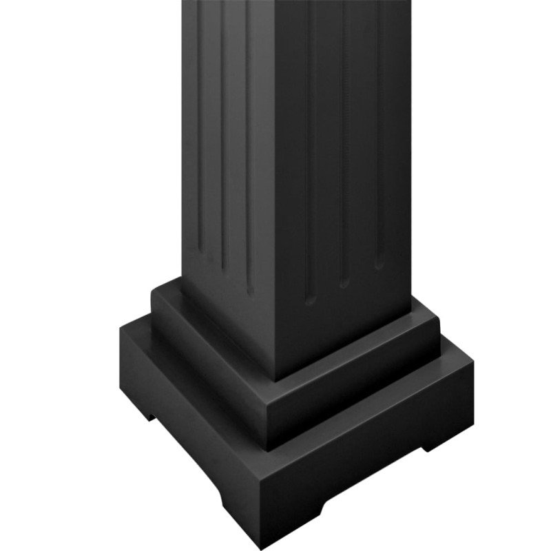 vidaXL Štvorcový stĺpový stojan na rastliny čierny 17x17x66 cm MDF