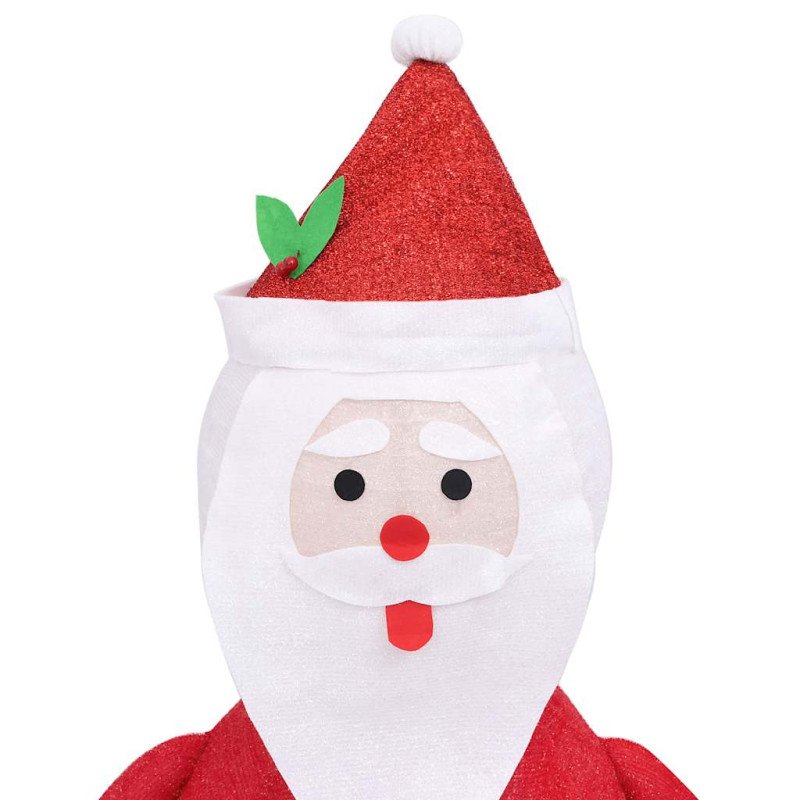 vidaXL Vianočná ozdoba figúrka Santa Claus LED luxusná látka 120 cm